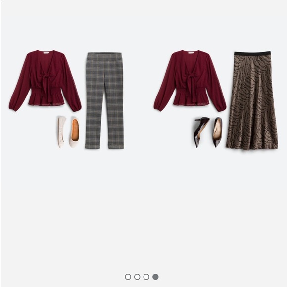 Swiss Dot Peplum Blouse - Picture 7 of 7